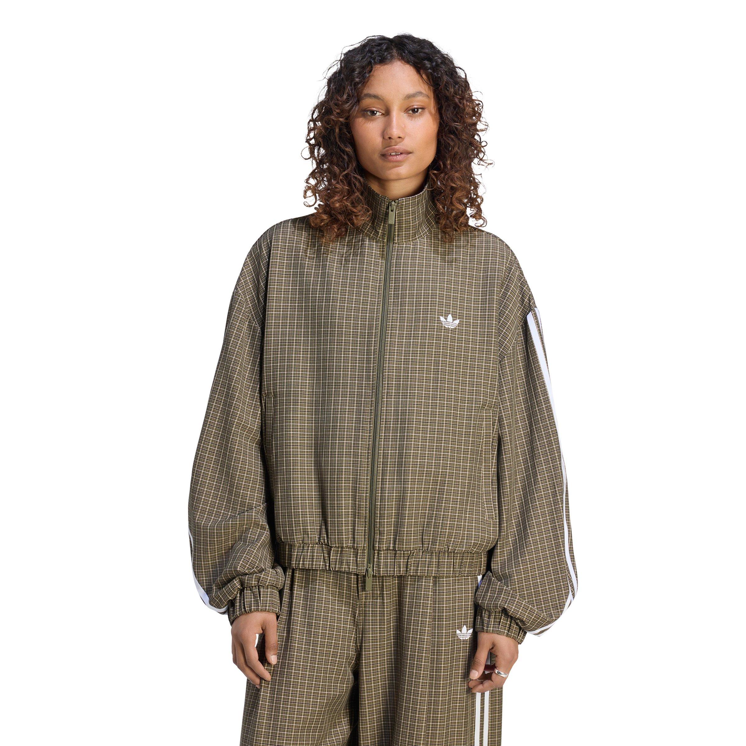 adidas Originals Women's Checks Track Jacket - Olive - OLIVE